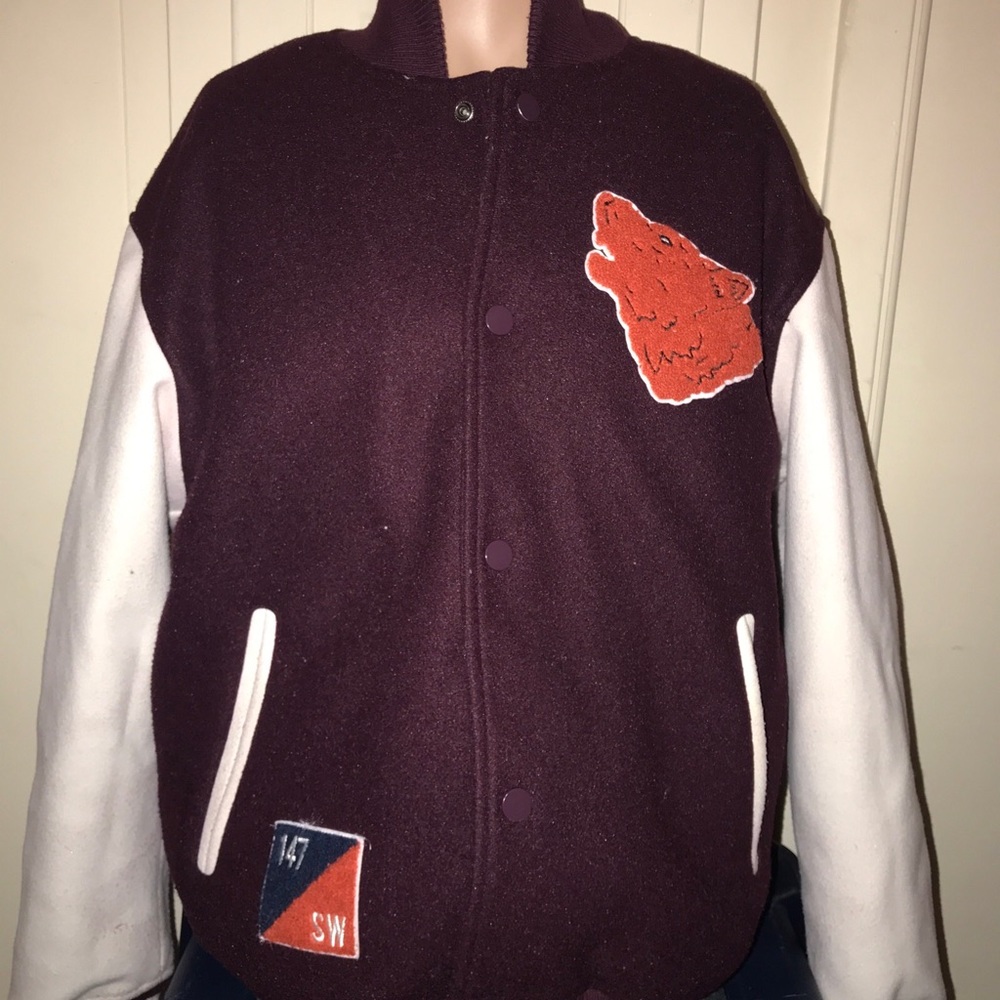 Zara ‘Alternative View’ Letterman Jacket